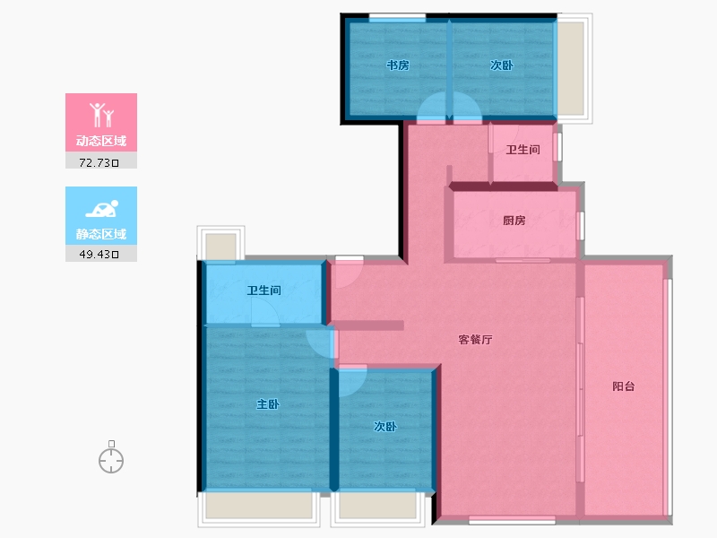 河南省-郑州市-万科翠湾中城-109.40-户型库-动静分区