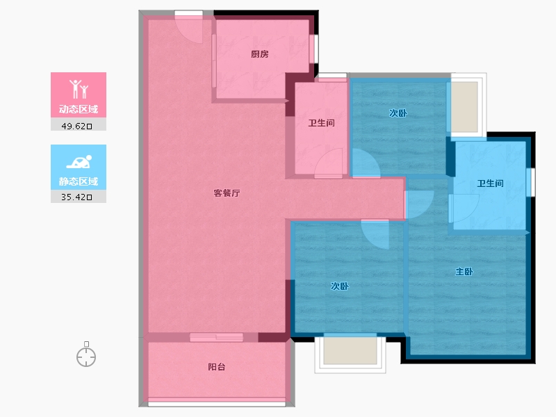 广东省-深圳市-招商华润·玺悦台-76.00-户型库-动静分区