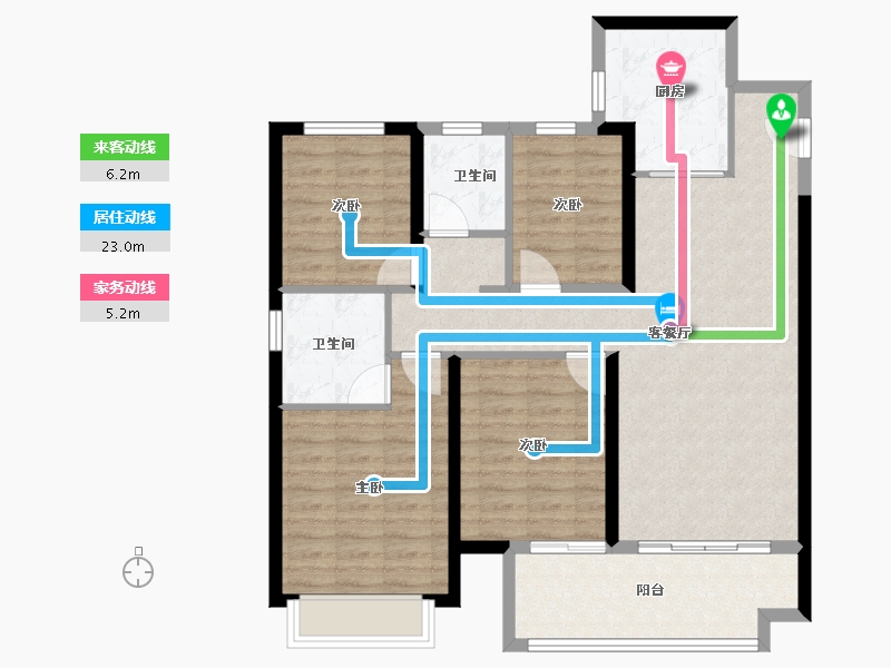 河南省-郑州市-融创御湖宸院-102.40-户型库-动静线