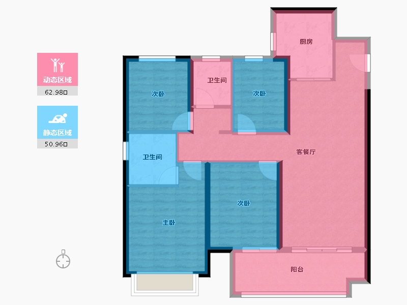 河南省-郑州市-融创御湖宸院-102.40-户型库-动静分区