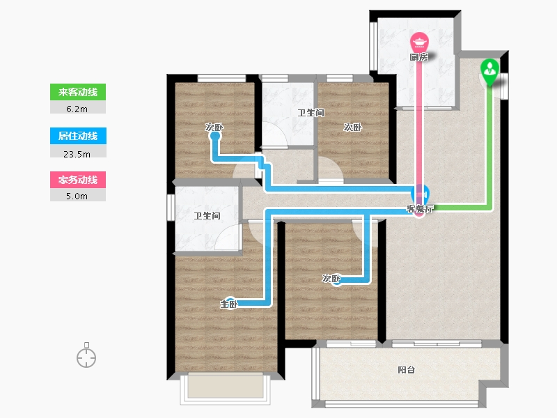 河南省-郑州市-融创御湖宸院-107.20-户型库-动静线