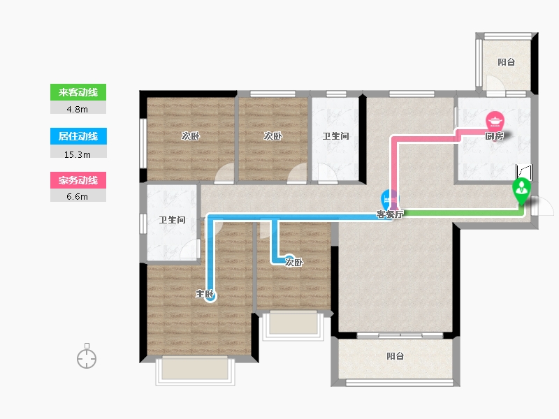 河南省-郑州市-郑州恒大林溪郡-109.40-户型库-动静线