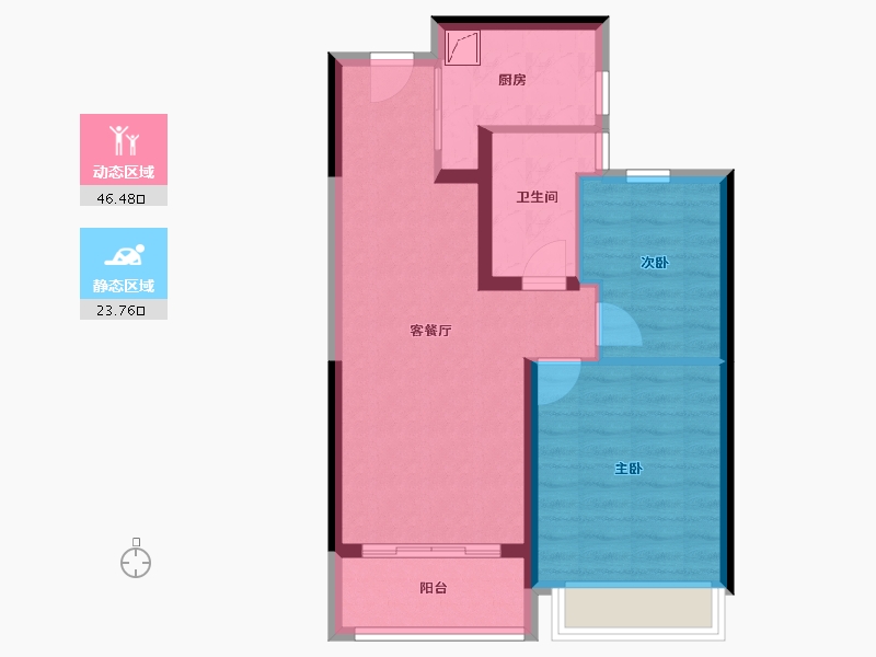 河南省-郑州市-裕华城-62.40-户型库-动静分区