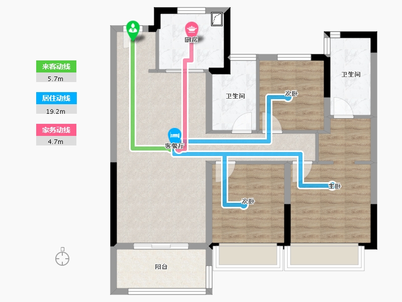 江苏省-苏州市-悦景水湾​-82.00-户型库-动静线