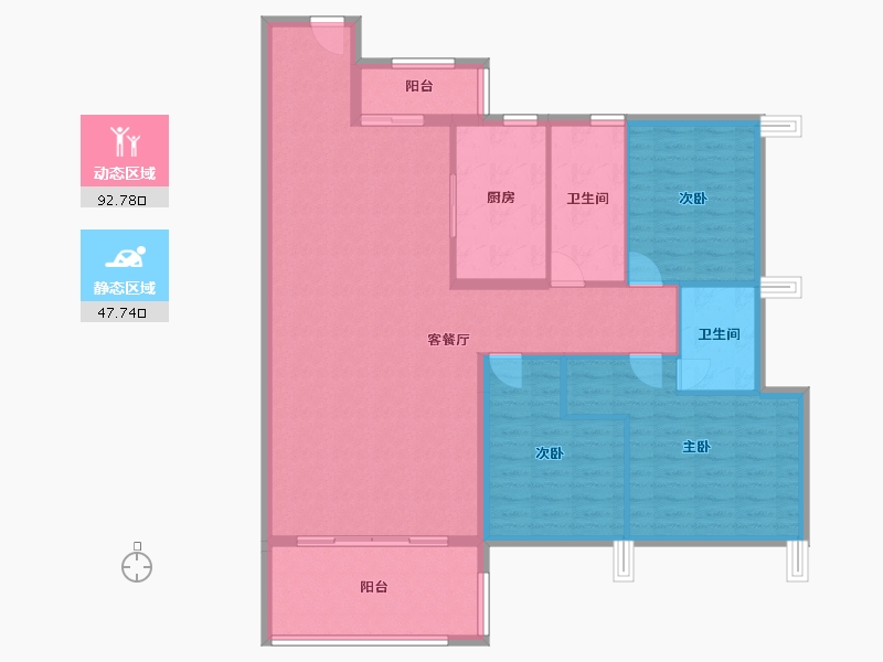 广东省-揭阳市-幸福里-128.67-户型库-动静分区