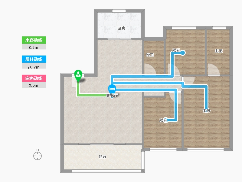 江苏省-苏州市-中海·阅湖湾​-108.01-户型库-动静线