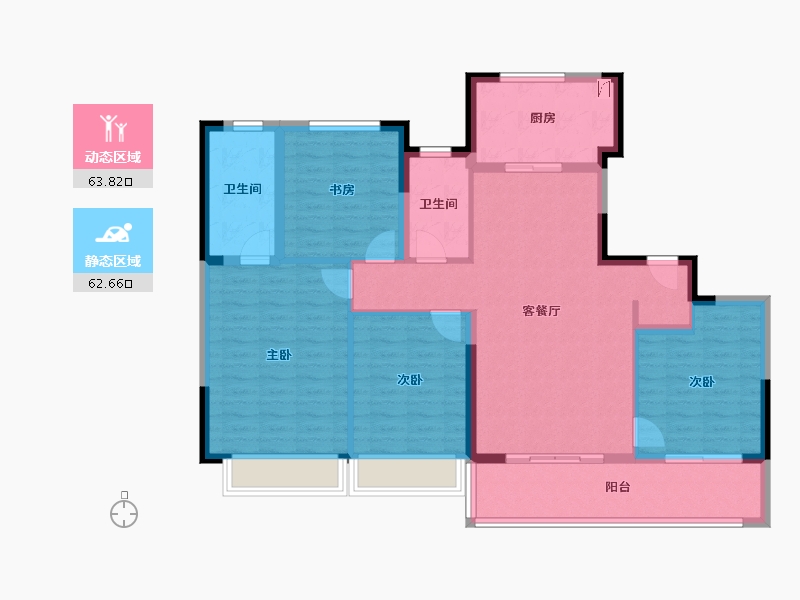 江苏省-苏州市-悦景水湾-114.01-户型库-动静分区