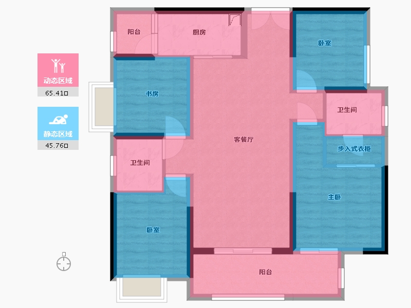 四川省-成都市-川发天府上城-104.68-户型库-动静分区