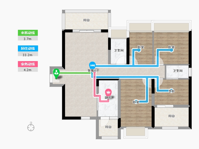 广东省-深圳市-新世界松风明月-98.34-户型库-动静线