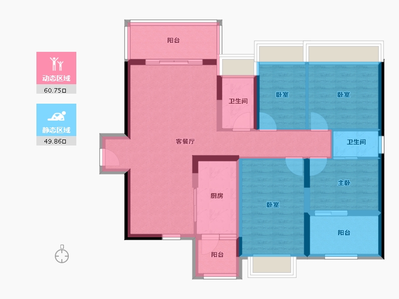 广东省-深圳市-新世界松风明月-98.34-户型库-动静分区