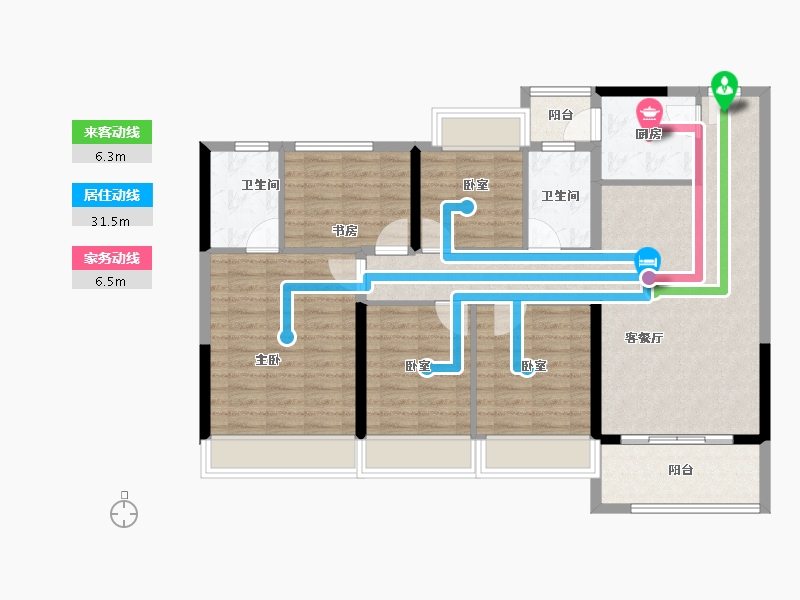 广东省-深圳市-泰福名苑-108.00-户型库-动静线