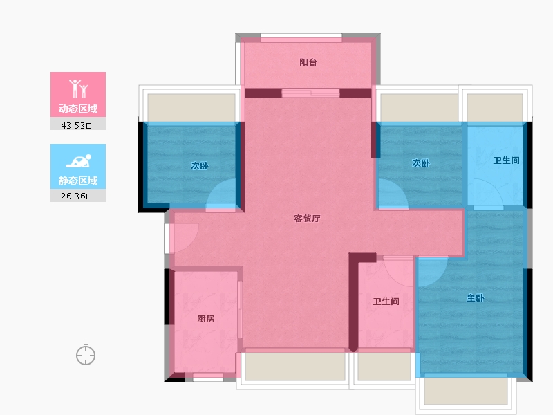 广东省-深圳市-光明金茂广场-61.86-户型库-动静分区