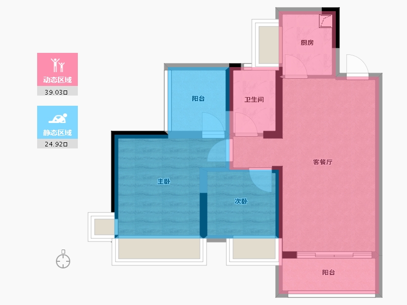 广东省-惠州市-颐安天朗名庭-56.00-户型库-动静分区