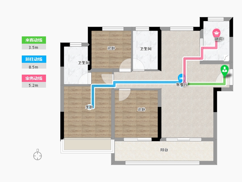 河南省-郑州市-世茂云境-89.00-户型库-动静线