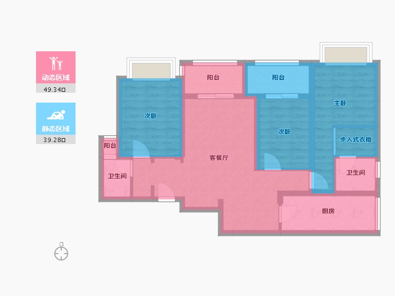 浙江省-丽水市-南城骊苑-35.00-户型库-动静分区