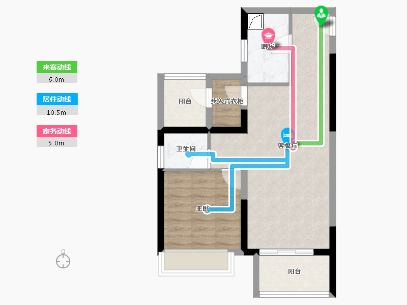 河南省-郑州市-保利金茂时光悦-56.45-户型库-动静线