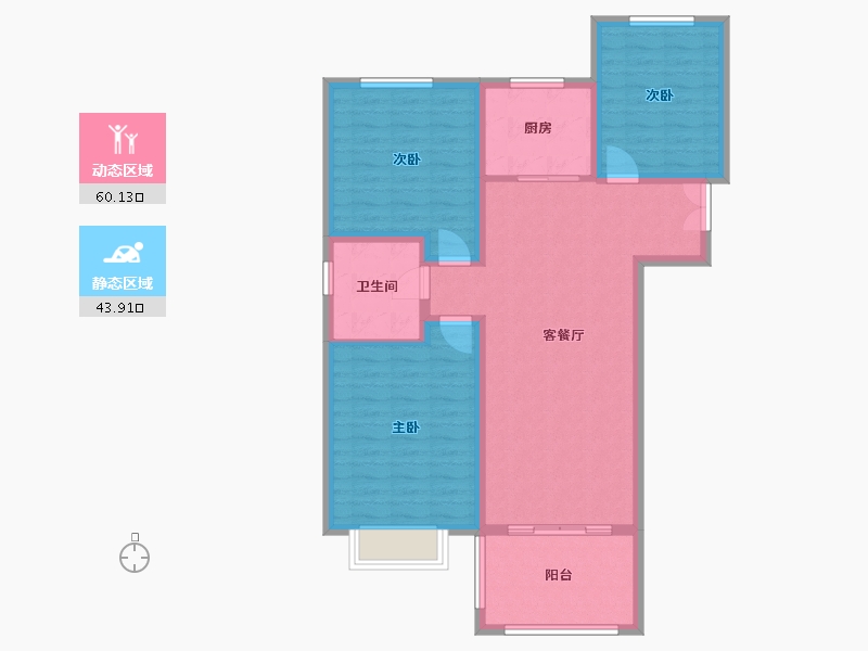 河南省-三门峡市-骏景福园-93.40-户型库-动静分区