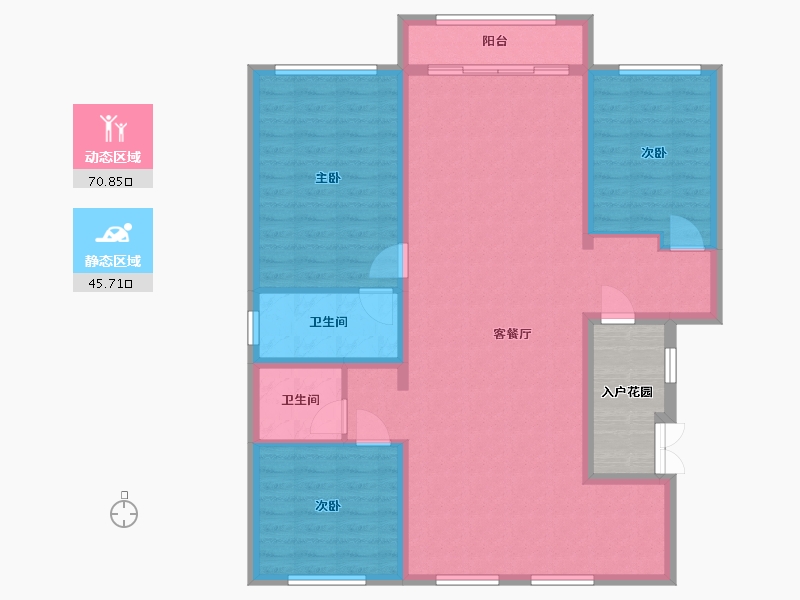 内蒙古自治区-赤峰市-凌水-120.00-户型库-动静分区