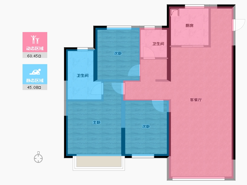 河南省-郑州市-奥园·悦城-95.01-户型库-动静分区