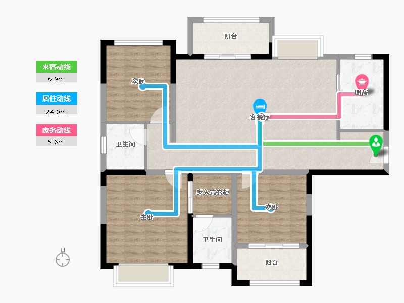 福建省-漳州市-夏商水岸名都-110.00-户型库-动静线