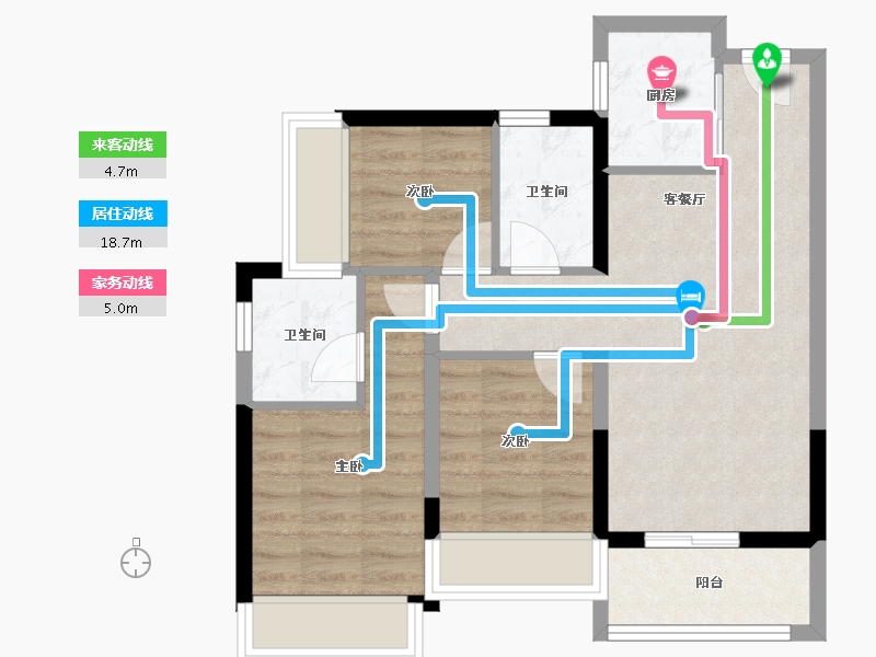 广东省-深圳市-光明金茂广场-62.51-户型库-动静线