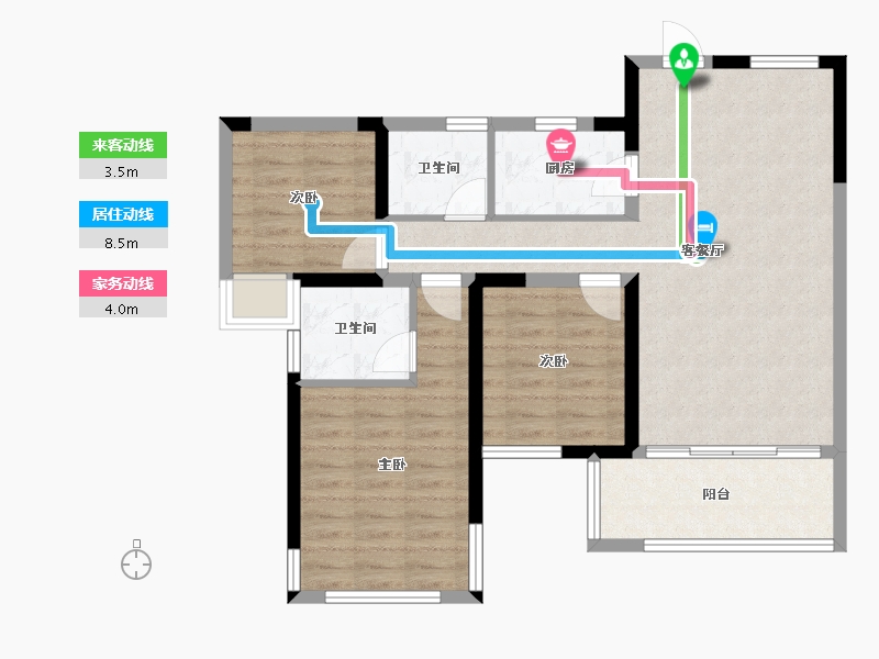 湖北省-黄冈市-蕲春府-90.00-户型库-动静线