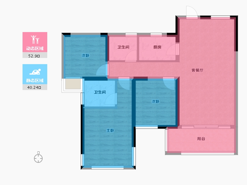 湖北省-黄冈市-蕲春府-90.00-户型库-动静分区