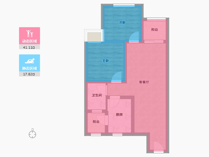 陕西省-西安市-丰禾坊住宅2期-56.44-户型库-动静分区