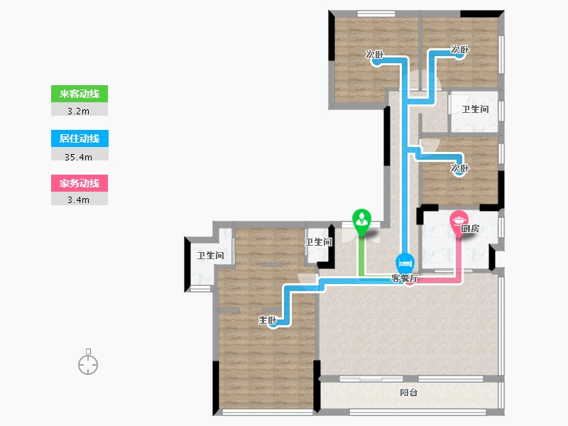 广东省-深圳市-会展湾水岸-114.71-户型库-动静线