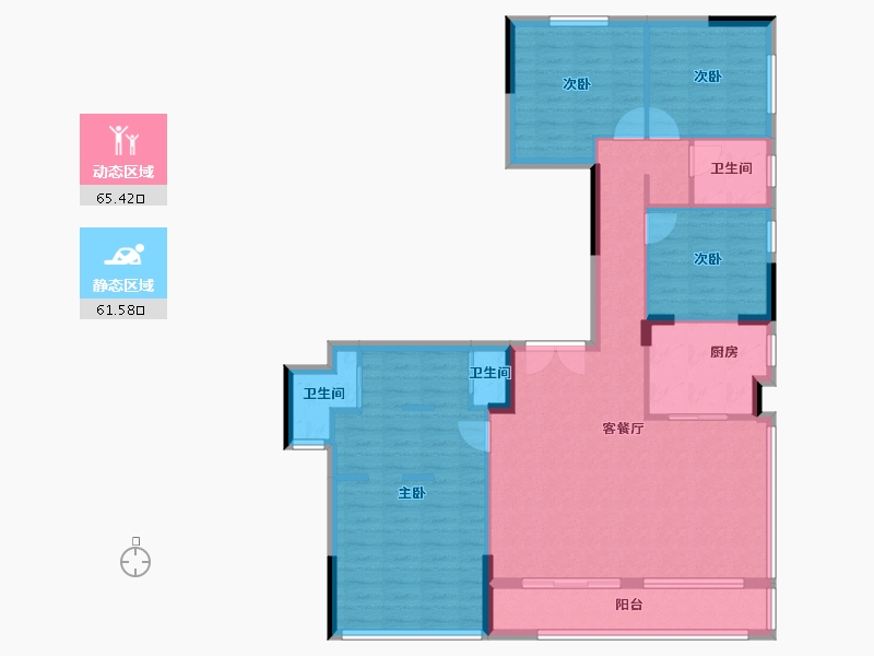 广东省-深圳市-会展湾水岸-114.71-户型库-动静分区