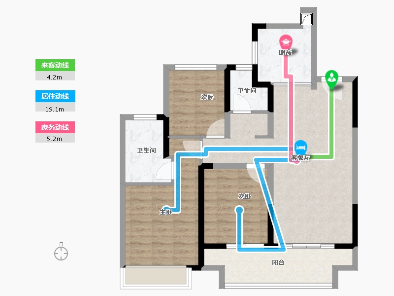 江苏省-苏州市-建发·御璟湾-86.21-户型库-动静线