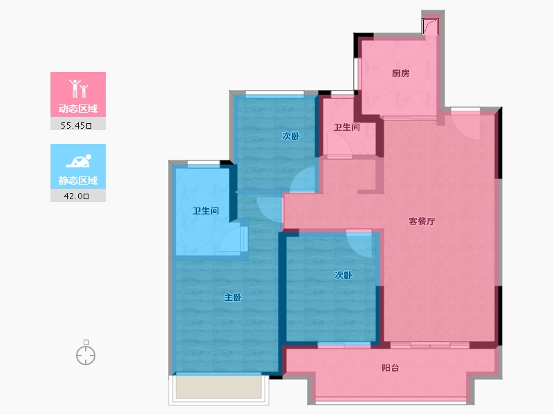 江苏省-苏州市-建发·御璟湾-86.21-户型库-动静分区