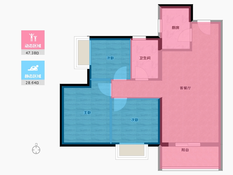 广东省-深圳市-招商华润·玺悦台-68.00-户型库-动静分区