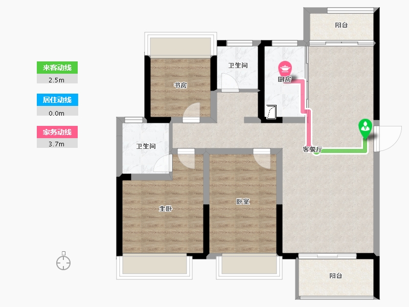 河南省-郑州市-法兰原著·半岛-87.00-户型库-动静线