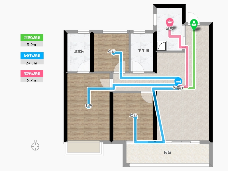 河南省-郑州市-融创御湖宸院-82.39-户型库-动静线