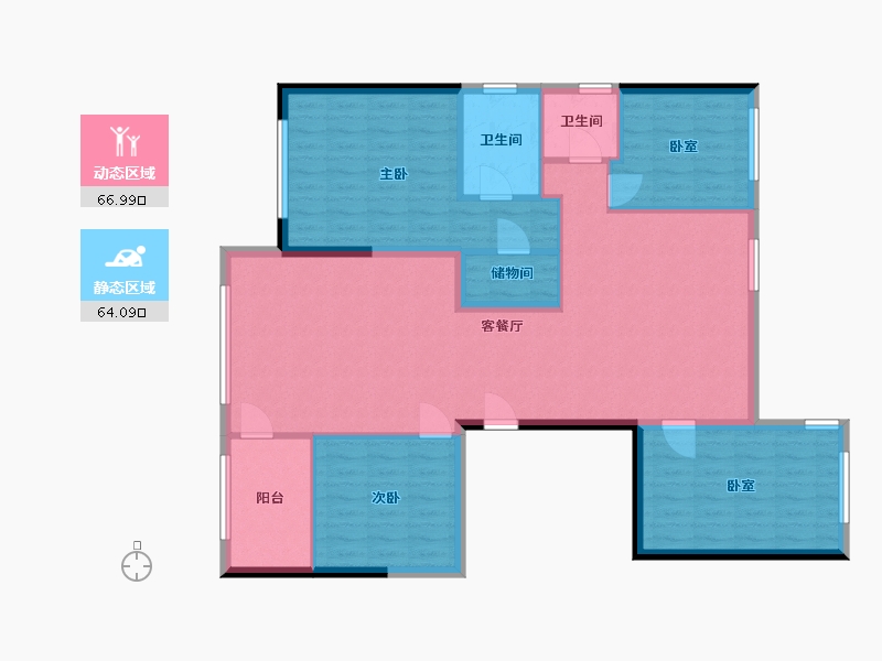 浙江省-丽水市-温溪首府-106.00-户型库-动静分区