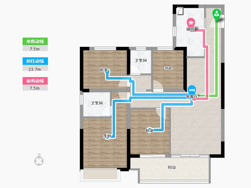 河南省-郑州市-正商智慧城-105.80-户型库-动静线