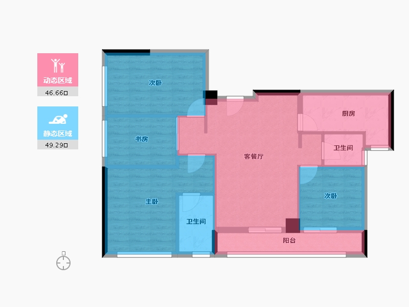 广东省-深圳市-会展湾水岸-86.17-户型库-动静分区