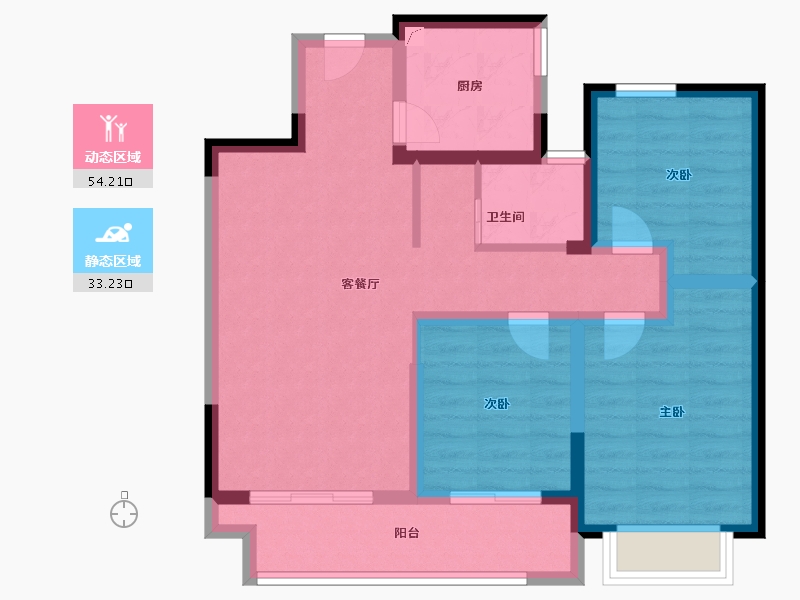 河南省-郑州市-住友·璞园-77.00-户型库-动静分区