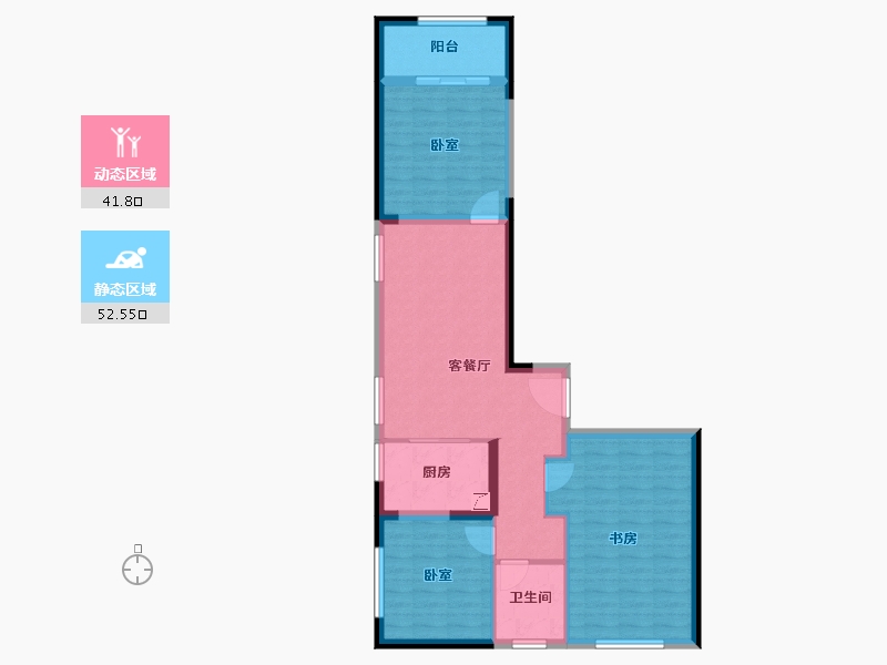 河南省-郑州市-保利心语（住宅)-84.69-户型库-动静分区