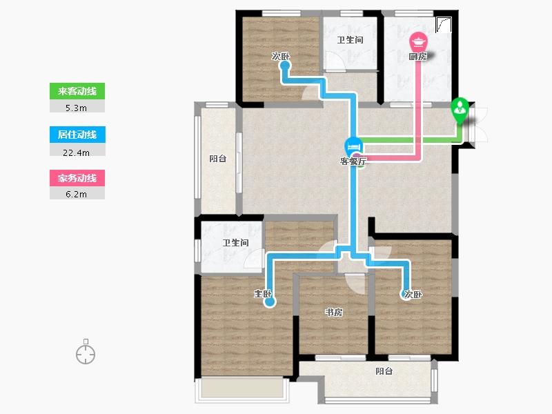 河南省-郑州市-鼎盛阳光城-128.58-户型库-动静线