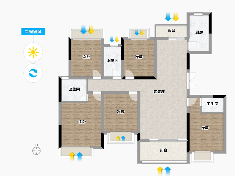 贵州省-毕节市-德源明珠-129.00-户型库-采光通风