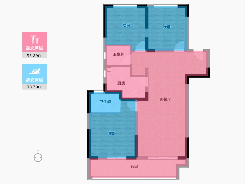 河南省-郑州市-住友·璞园-84.00-户型库-动静分区