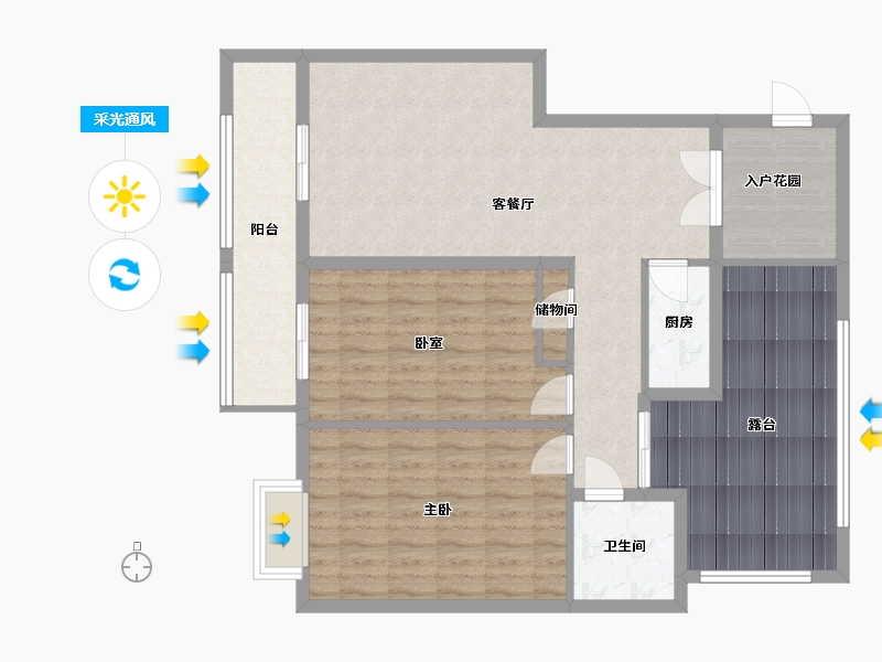 河南省-郑州市-孔雀城-84.00-户型库-采光通风