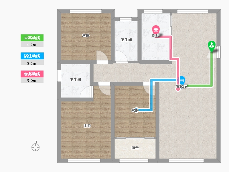 河北省-沧州市-书香华府-110.00-户型库-动静线