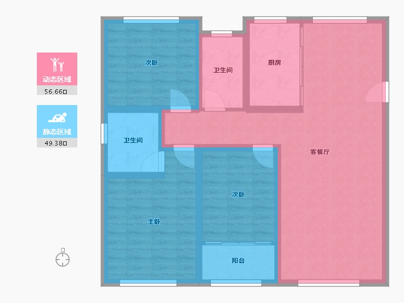 河北省-沧州市-书香华府-110.00-户型库-动静分区