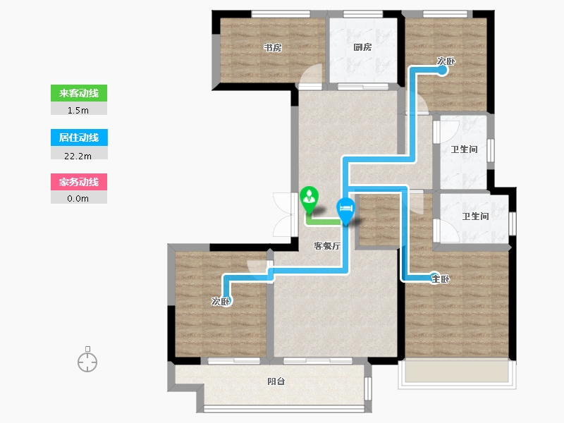 河南省-郑州市-锦艺四季城-101.50-户型库-动静线