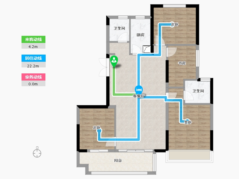 河南省-郑州市-锦艺四季城-100.70-户型库-动静线