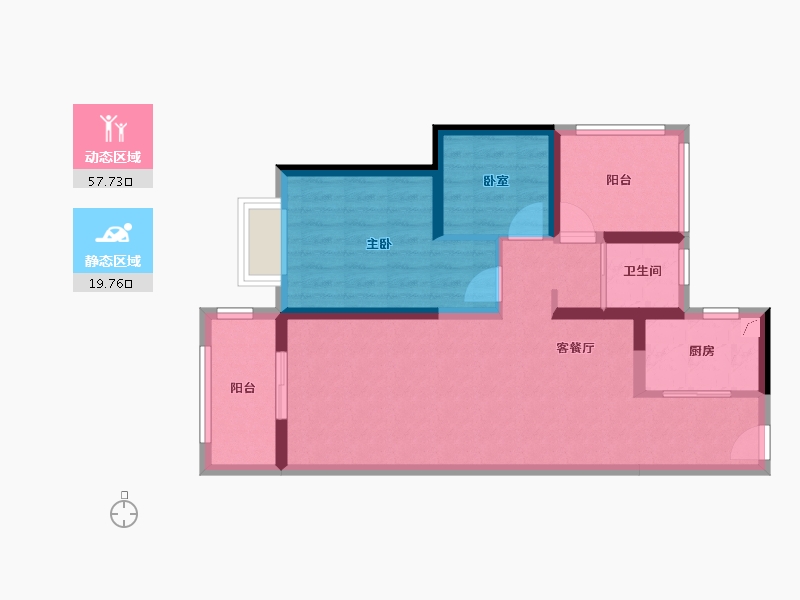 广东省-深圳市-碧桂园十里银滩维港湾-68.27-户型库-动静分区