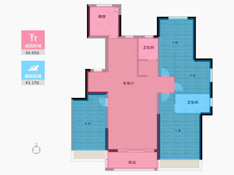 河南省-郑州市-锦艺四季城-115.20-户型库-动静分区